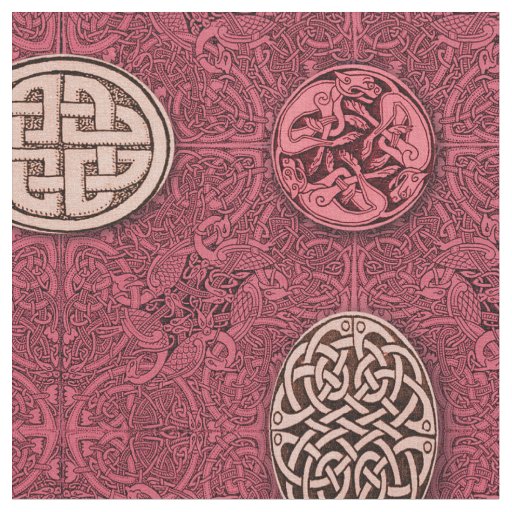 Celtic Dogs, Horses and Birds Fabric