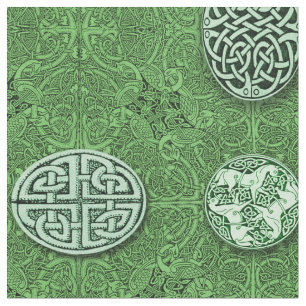 Celtic Dogs, Horses and Birds Fabric