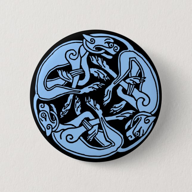 Celtic dogs pinback button (Front)
