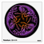 Celtic Dogs Traditional Ornament In Purple, Orange Wall Decal at Zazzle