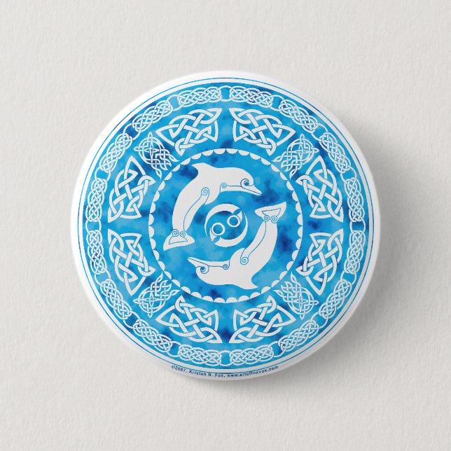 Celtic Dolphin Button (Front)