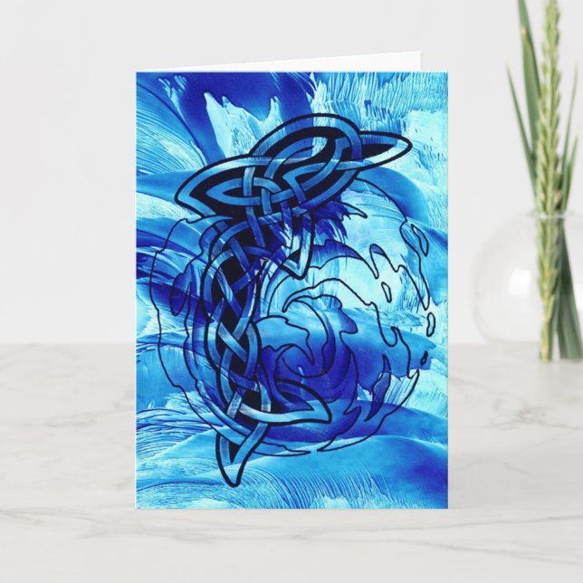 Celtic Dolphin Card (Front)
