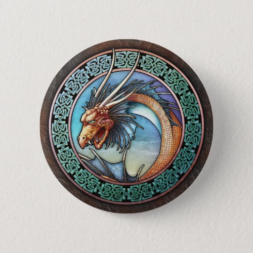 Celtic Dragon Button