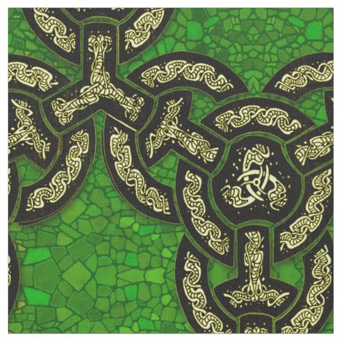 Celtic Dragon Chain Grande in Dark Green Fabric