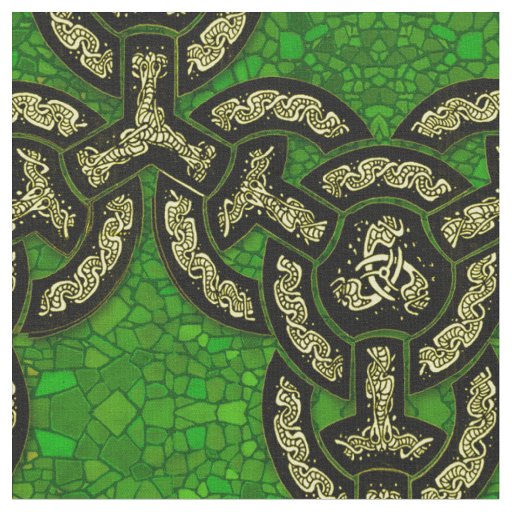 Celtic Dragon Chain Grande in Dark Green Fabric