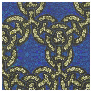 Celtic Dragon Chain in Dark Blue Fabric