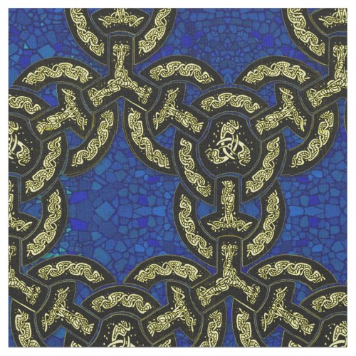 Celtic Dragon Chain in Dark Blue Fabric