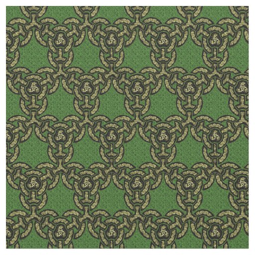 Celtic Dragon Chain in  Dark Green Fabric