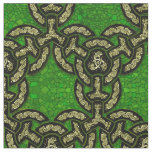 Celtic Dragon Chain in  Dark Green Fabric