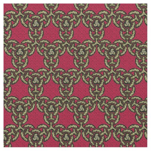 Celtic Dragon Chain in  Red Fabric