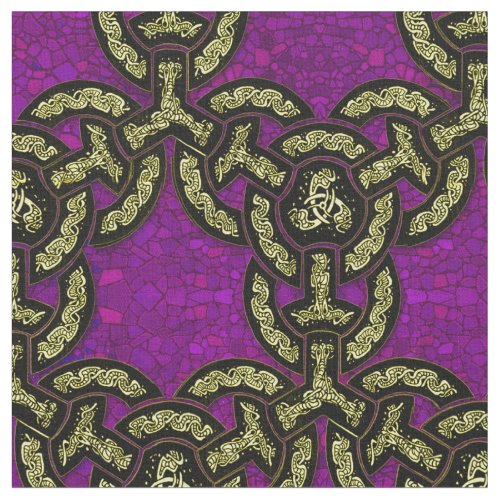 Celtic Dragon Chain in Royal Purple Fabric