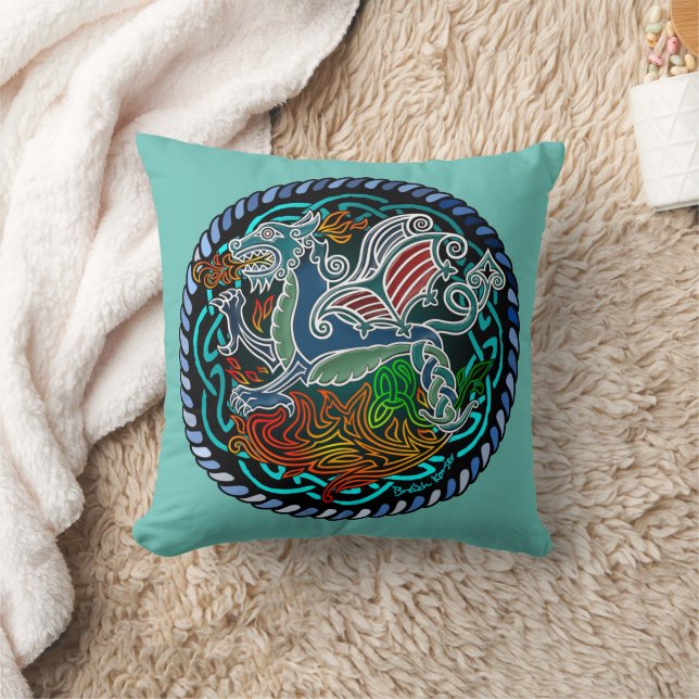 Celtic Dragon Cushion (Blanket)