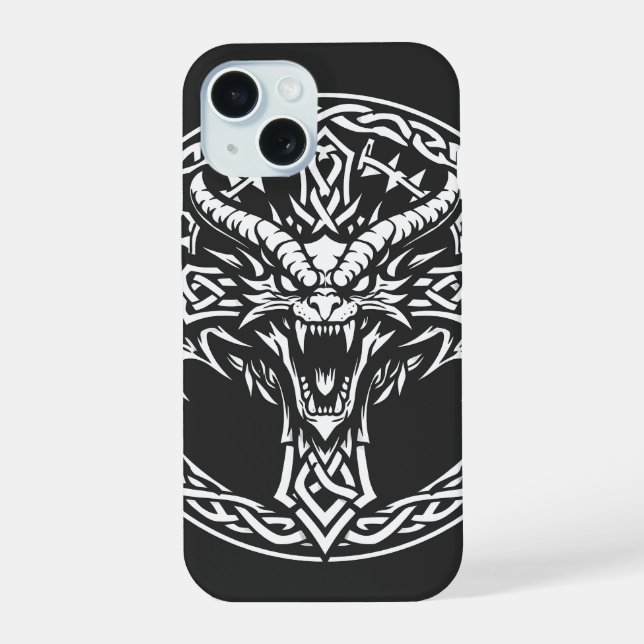 Celtic Dragon Emblem by BurnsInHell Iphone Case (Back)