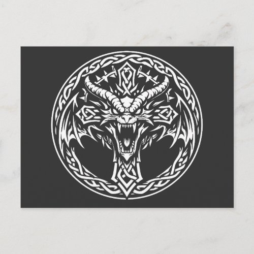 Celtic Dragon Emblem by BurnsInHell Postcard