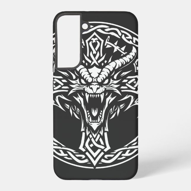 Celtic Dragon Emblem by BurnsInHell Samsung Galaxy Case (Back)