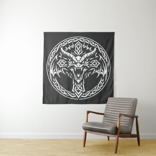 Celtic Dragon Emblem by BurnsInHell Tapestry