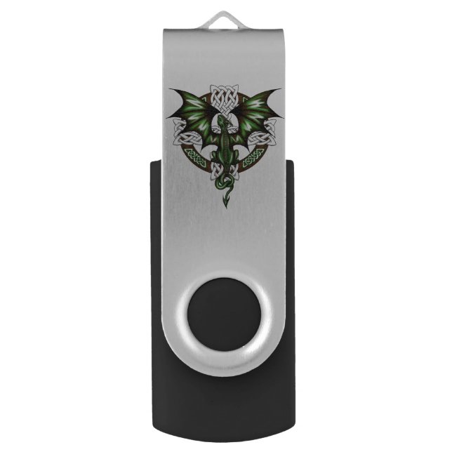 Celtic Dragon Flash Drive (Back (Vertical))