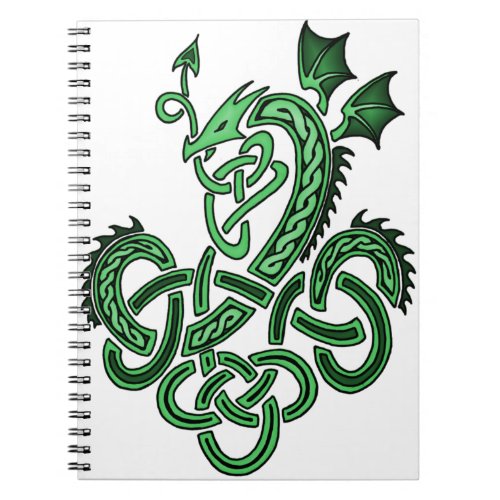 Celtic Dragon _ Green Notebook