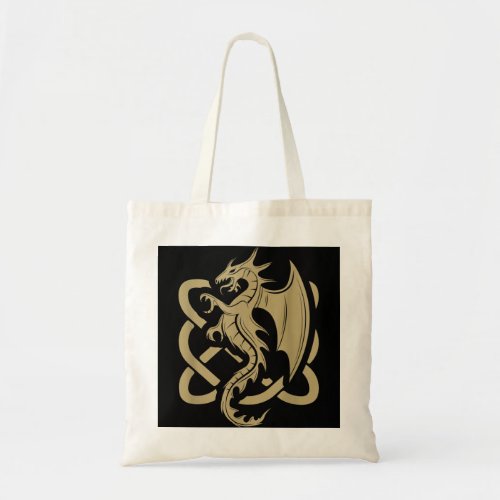 Celtic Dragon I Dragon Lover I Irish Folk Dragon Tote Bag