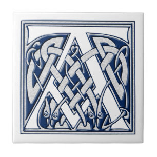 Celtic Dragon Initial A Ceramic Tile