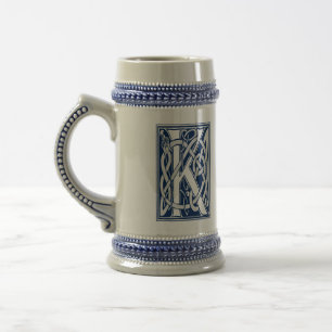 Celtic Dragon Initial K Beer Stein