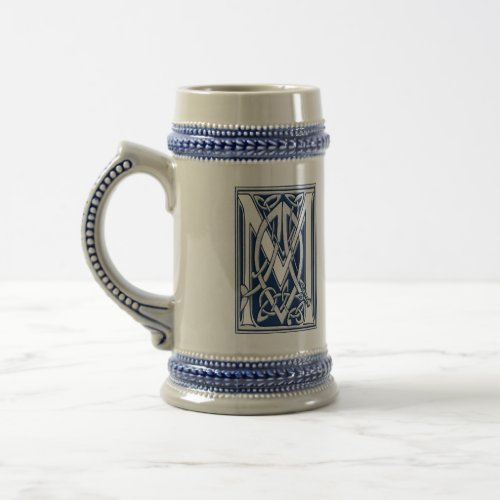 Celtic Dragon Initial M Beer Stein