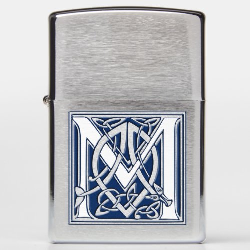 Celtic Dragon Initial M Zippo Lighter