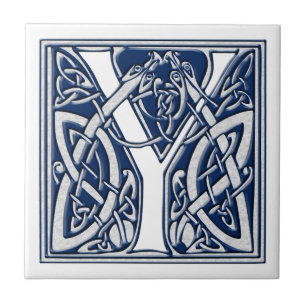 Celtic Dragon Initial Y Tile