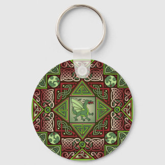 Celtic Dragon Labyrinth Keychain