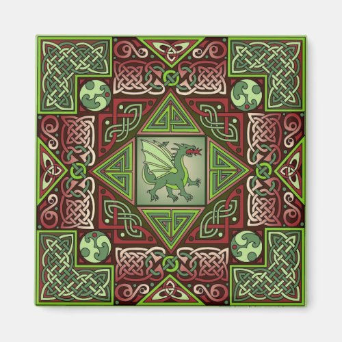 Celtic Dragon Labyrinth Magnet