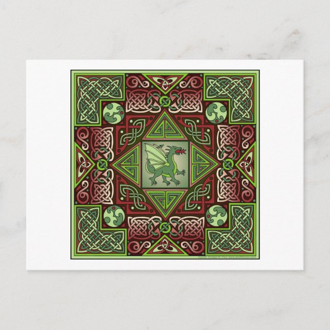 Celtic Dragon Labyrinth Postcard (Front)