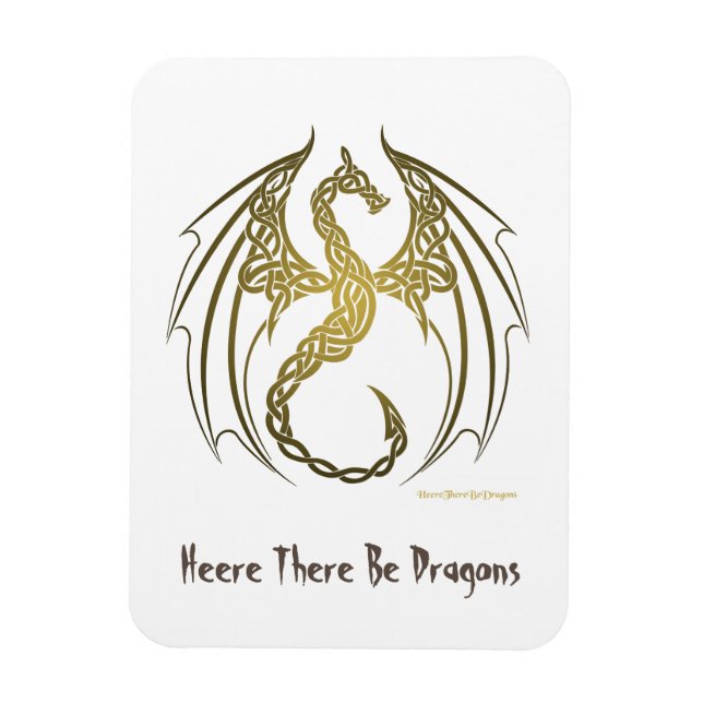 Celtic Dragon Magnet (Vertical)
