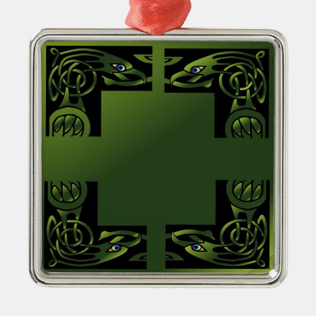 Celtic Dragon Metal Ornament (Front)