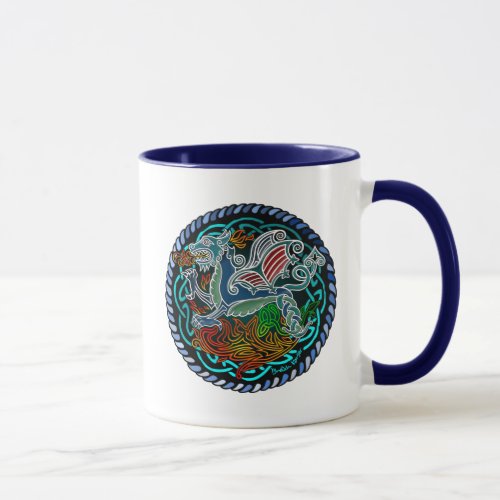 Celtic dragon mug