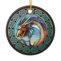 Celtic Dragon Pendant/Ornament Ceramic Ornament