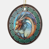 Celtic Dragon Pendant/Ornament Ceramic Ornament (Left)