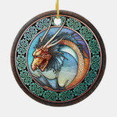 Celtic Dragon Pendant/Ornament Ceramic Ornament (Back)
