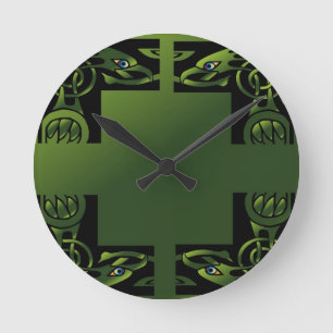 Celtic Dragon Round Clock