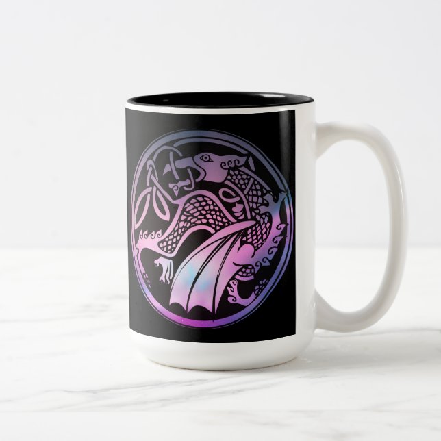 Celtic Dragon Round Coffee Mug (Right)
