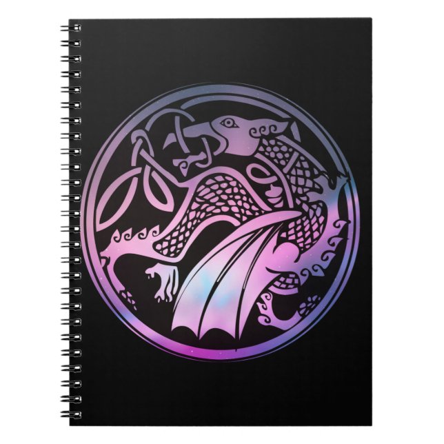 Celtic Dragon Round Notebook (Front)