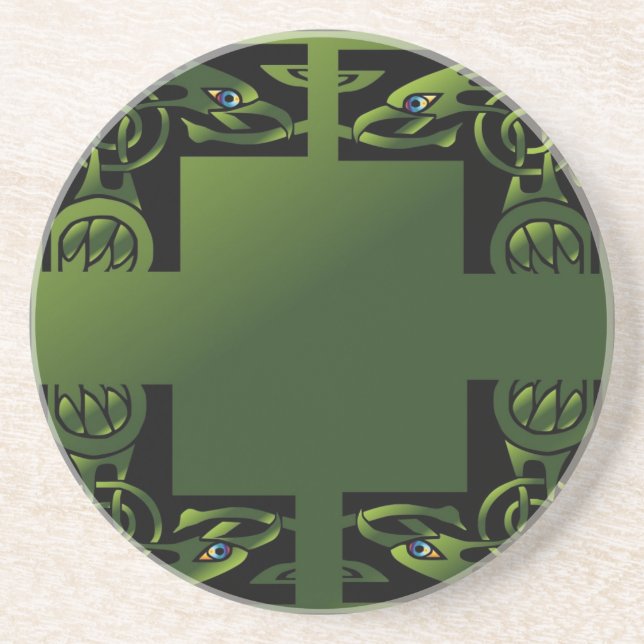 Celtic Dragon Sandstone Coaster (Front)
