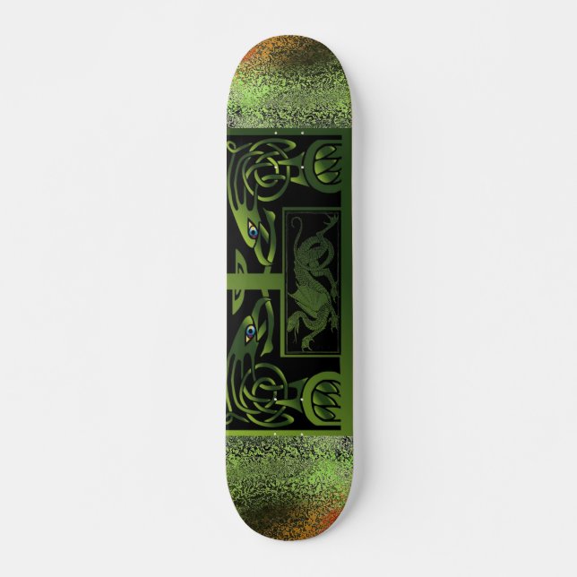 Celtic Dragon Skateboard Deck (Front)