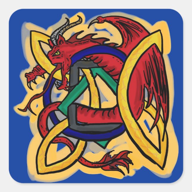 Celtic dragon stickers (Front)