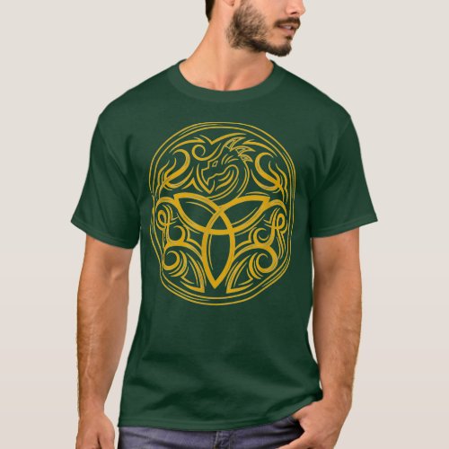 celtic dragon viking druid runes and symbols T_Shirt