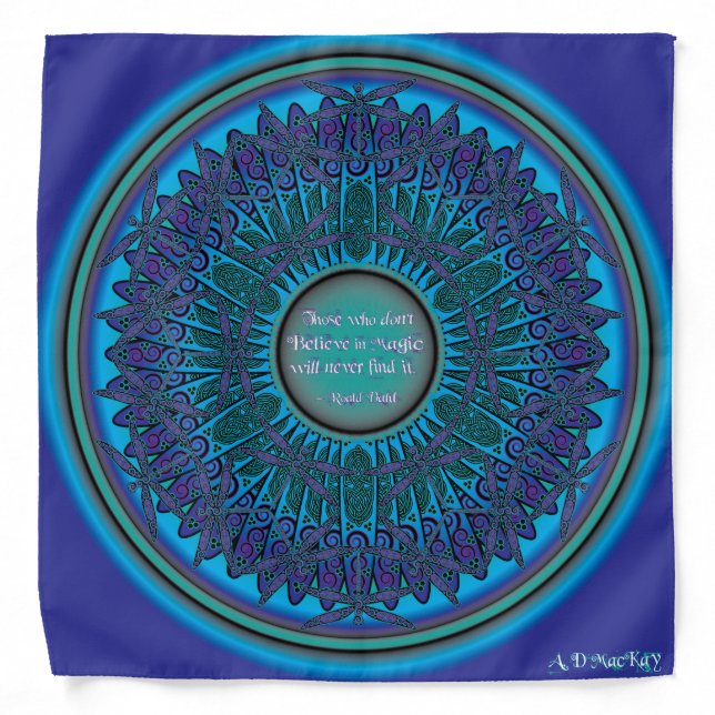 Celtic Dragonfly Mandala Bandana (Front)