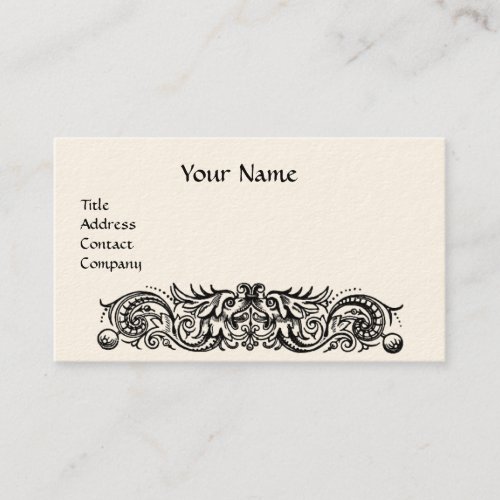 CELTIC DRAGONS MONOGRAM BUSINESS CARD