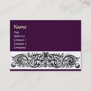 CELTIC DRAGONS MONOGRAM ,purple Business Card