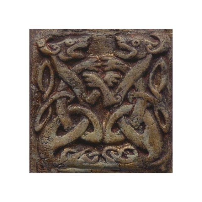 Celtic dragons wood wall decor (Front)