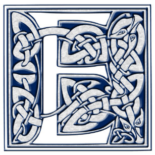 Monogram Decorative Ceramic Tiles Zazzle Celtic E Monogram Tile