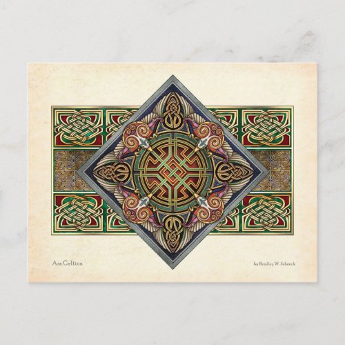 Celtic Eagles Design Postcard